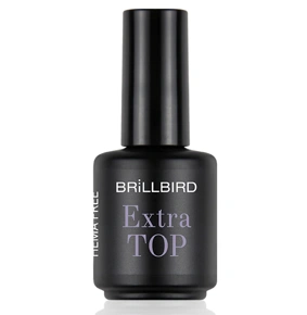 BrillBird HEMA Free Extra Top - Megújult formula -fixálásmentes, univerzális fedőfény 15ml főképe
